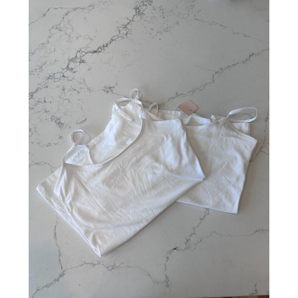 NWT Sonoma 2 Pack White Camisole Tank Top Size Small